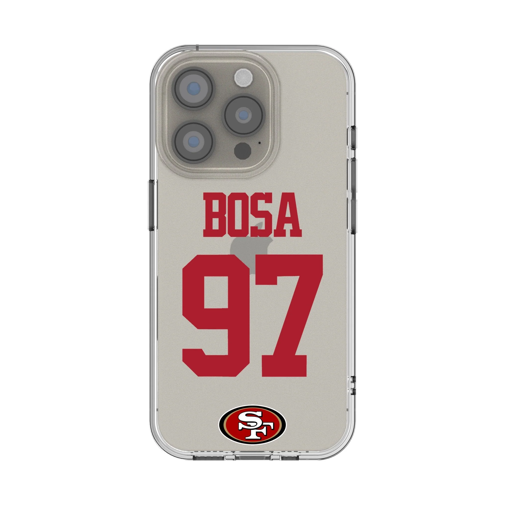 Nick Bosa San Francisco 49ers 97 Game Tactic Clear Phone Case for Apple iPhone