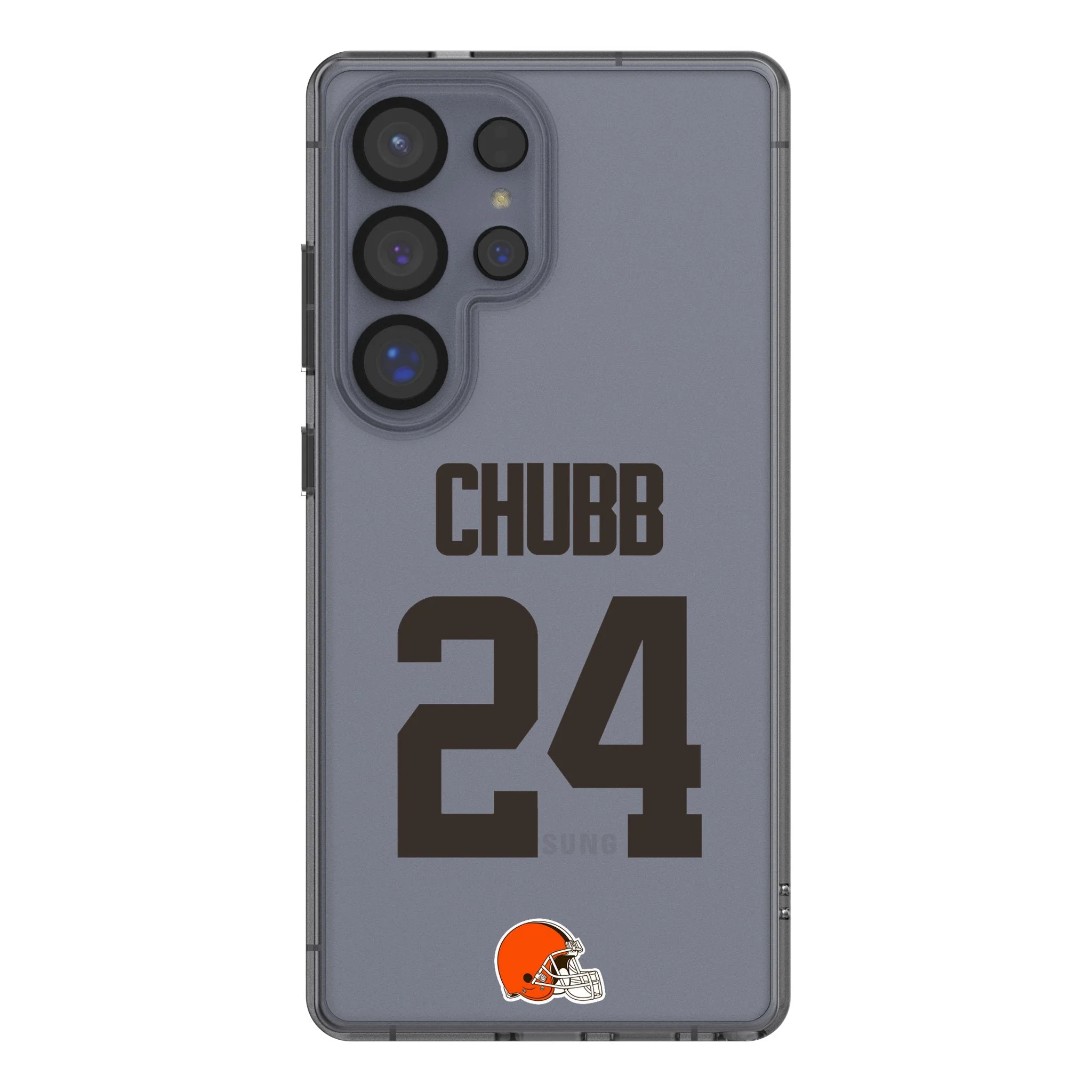 Nick Chubb Cleveland Browns 24 Game Tactic Clear Phone Case for Samsung Galaxy