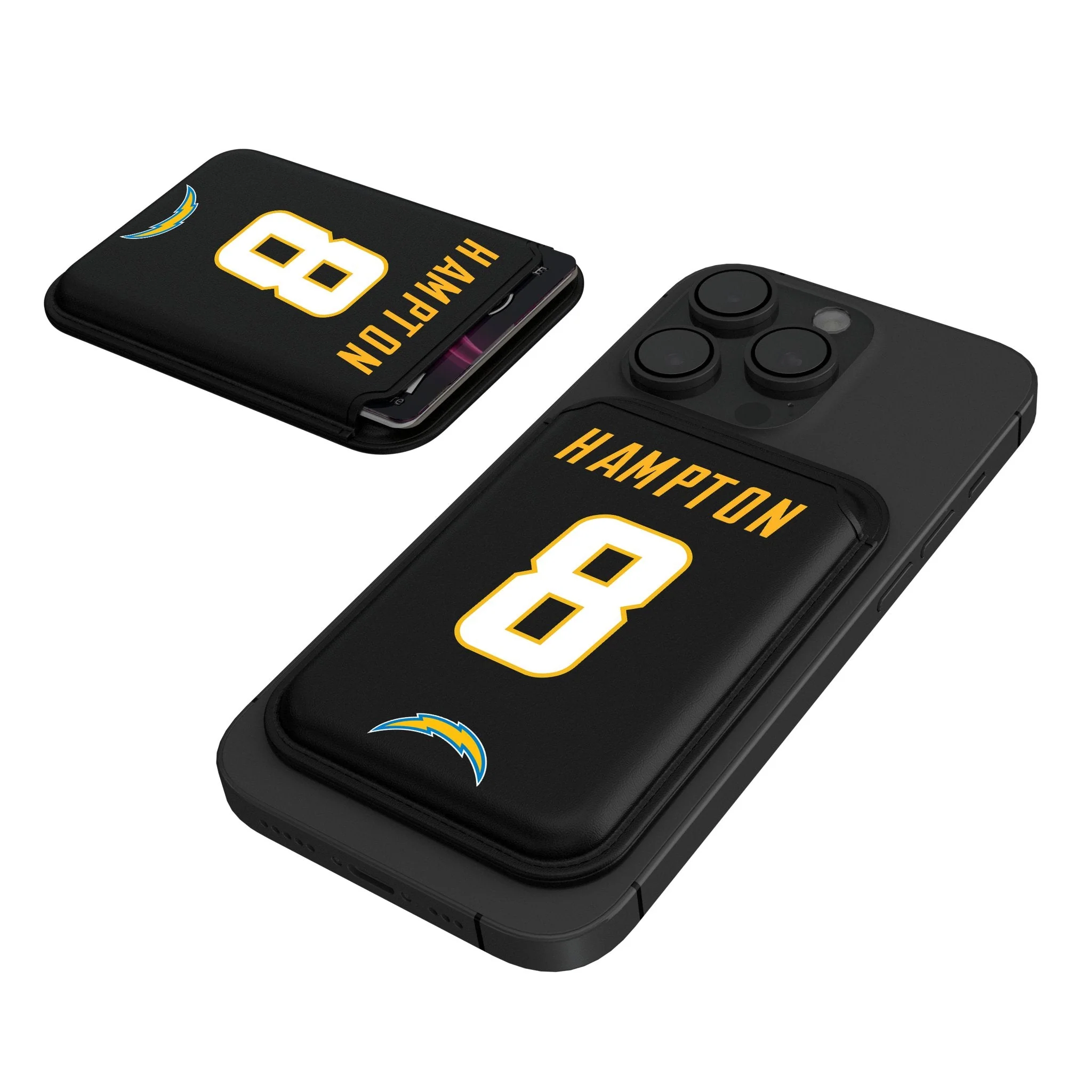 Omarion Hampton Los Angeles Chargers 8 Game Tactic Black Magnetic Credit Card Wallet