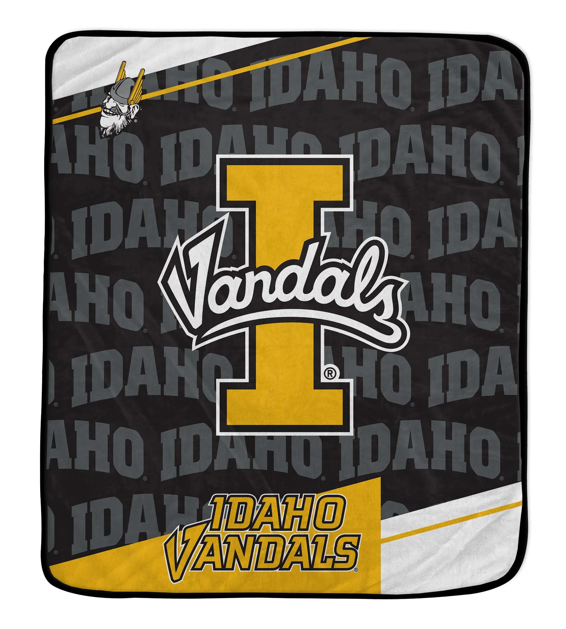 Pegasus Sports NCAA Idaho Vandals Diagonal Ghost Ultra Soft Blanket