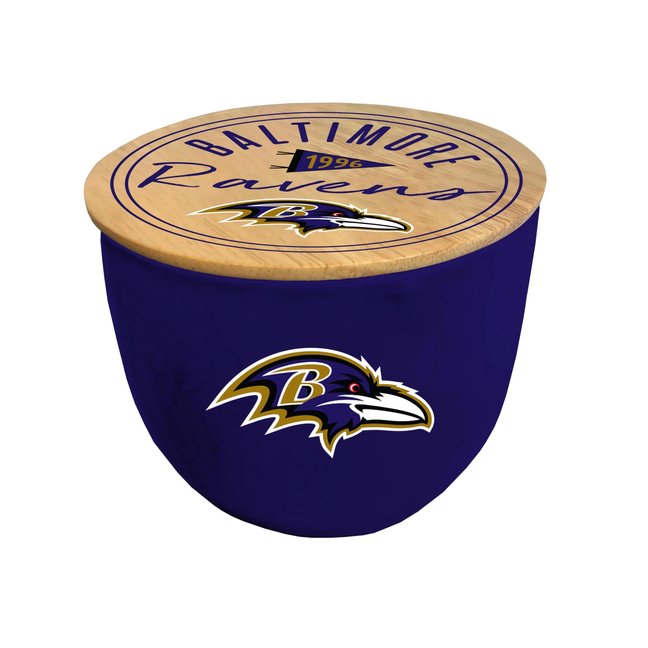 Pegasus Sports NFL Baltimore Ravens Script Circle Logo Ceramic Candle