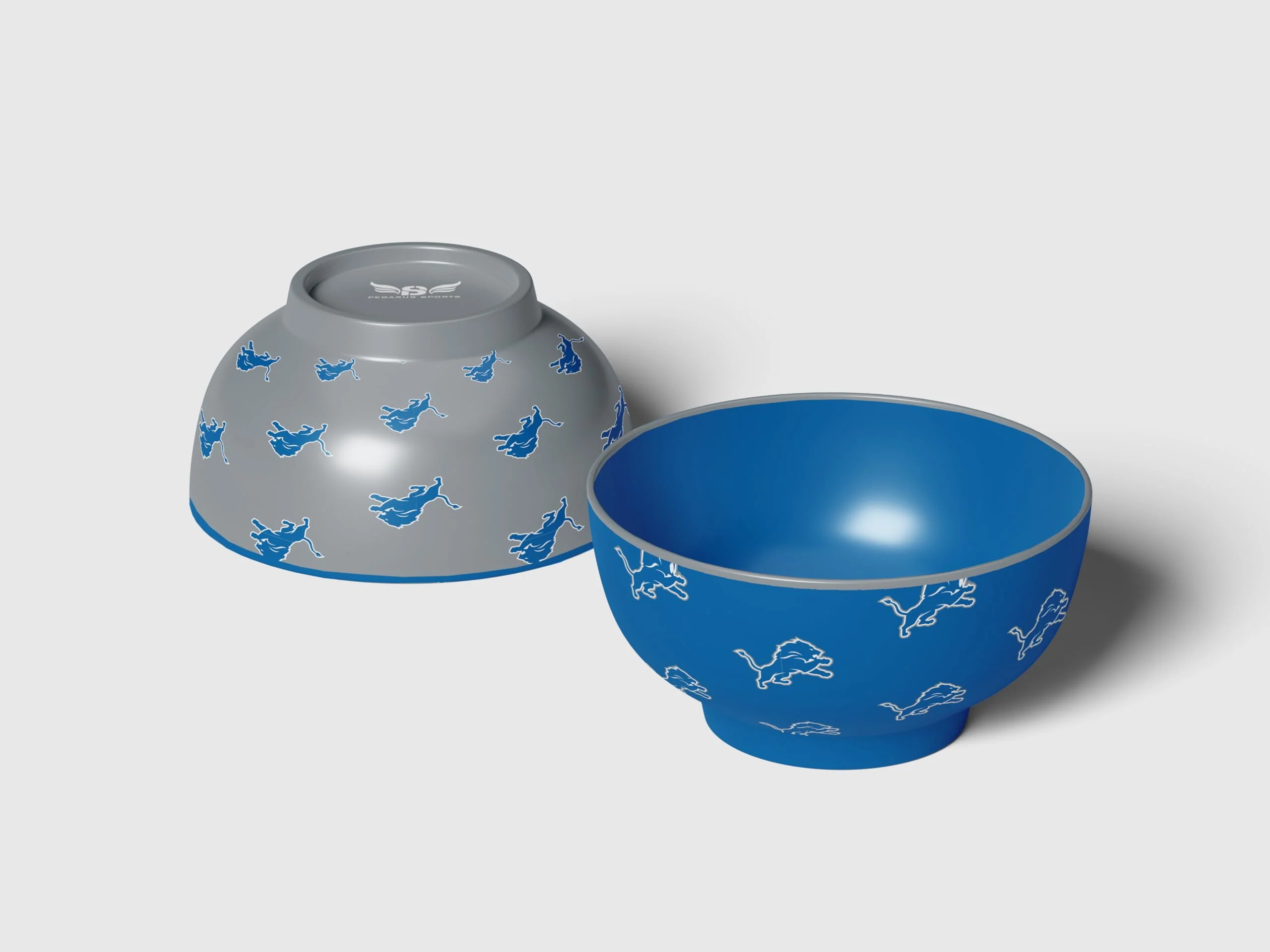 Pegasus Sports NFL Detroit Lions Home and Away 2 Pack Serving Bowls