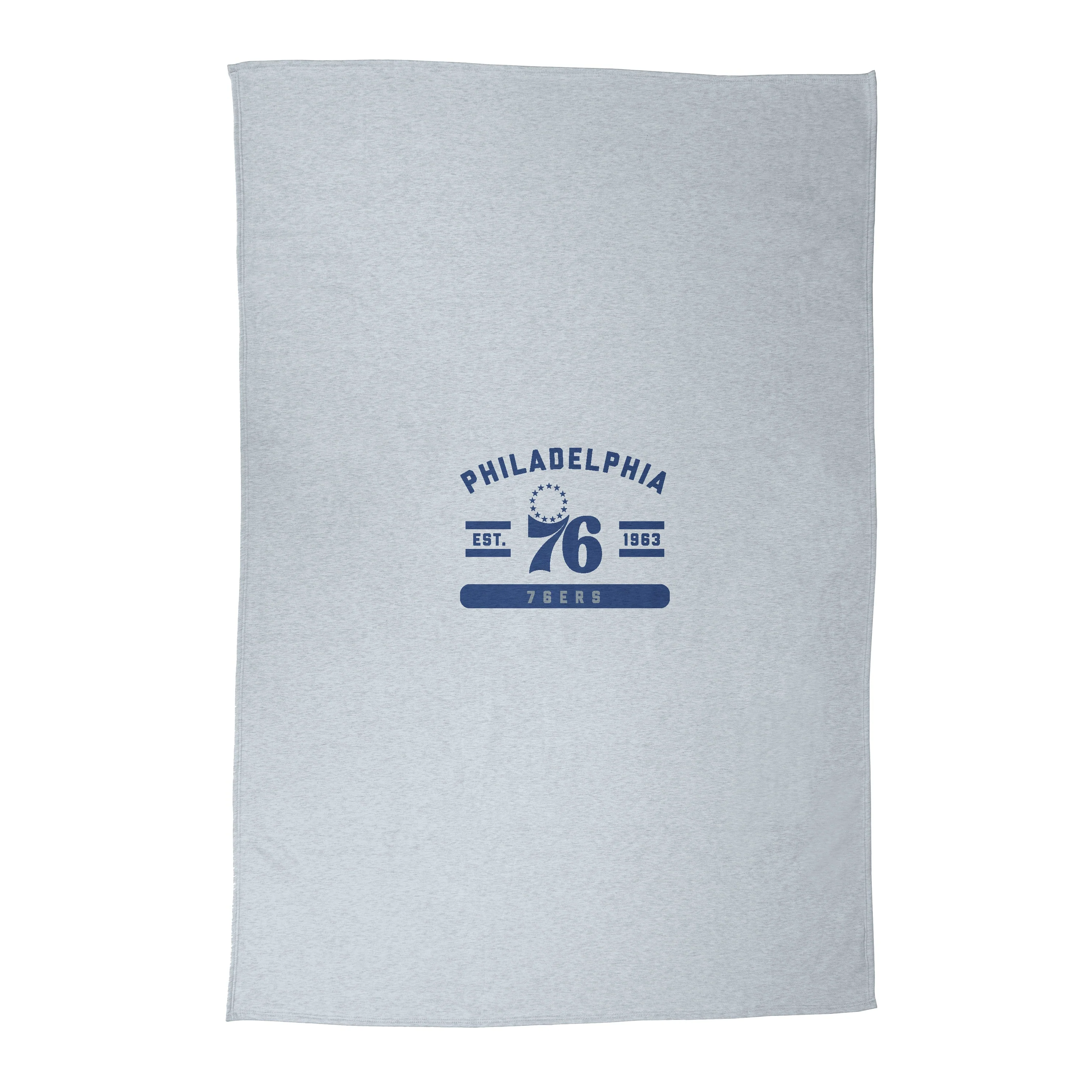 Philadelphia 76ers Athletic Gray Sublimated Sweatshirt Blanket