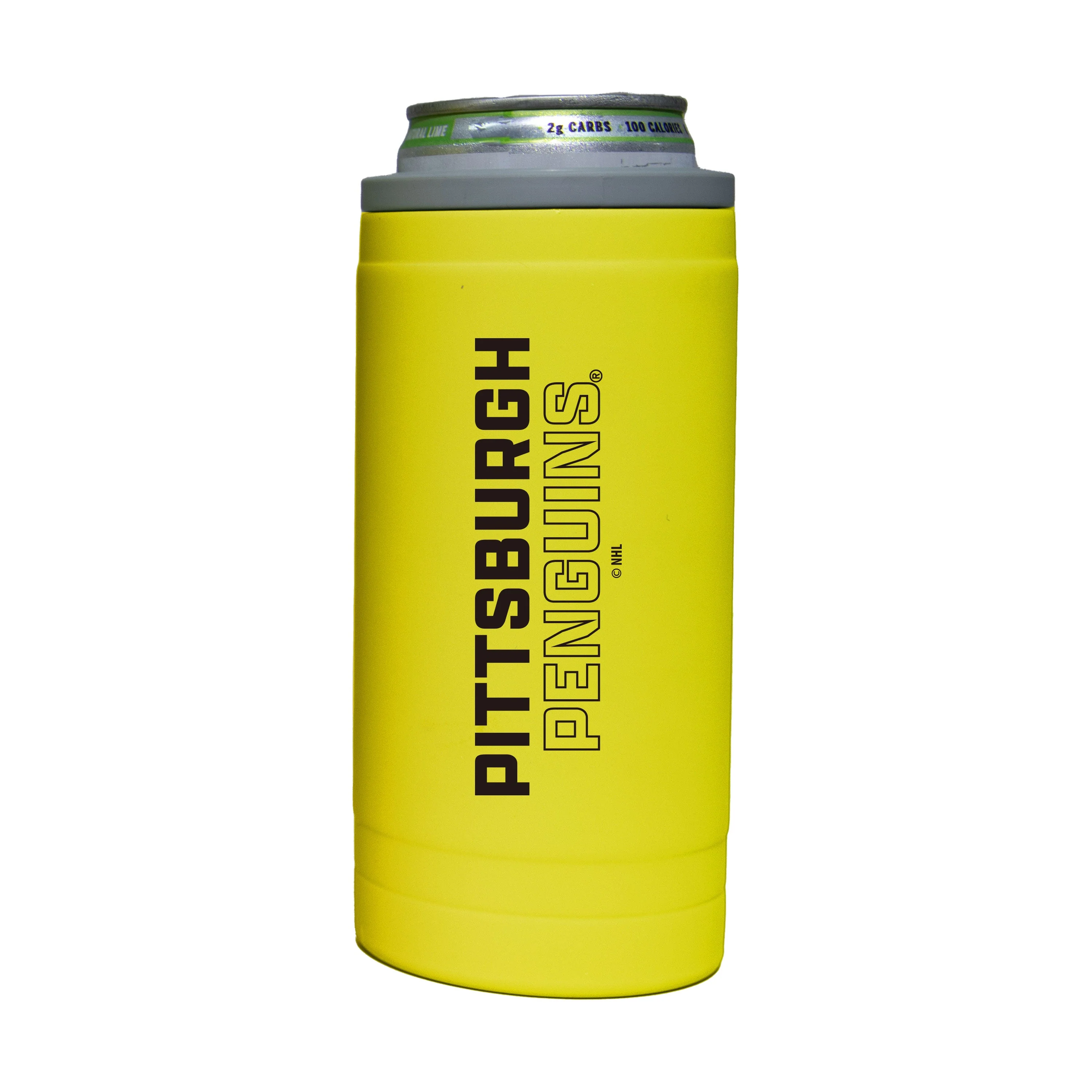 Pittsburgh Penguins 12oz Cru Stacked Soft Touch Slim Coolie