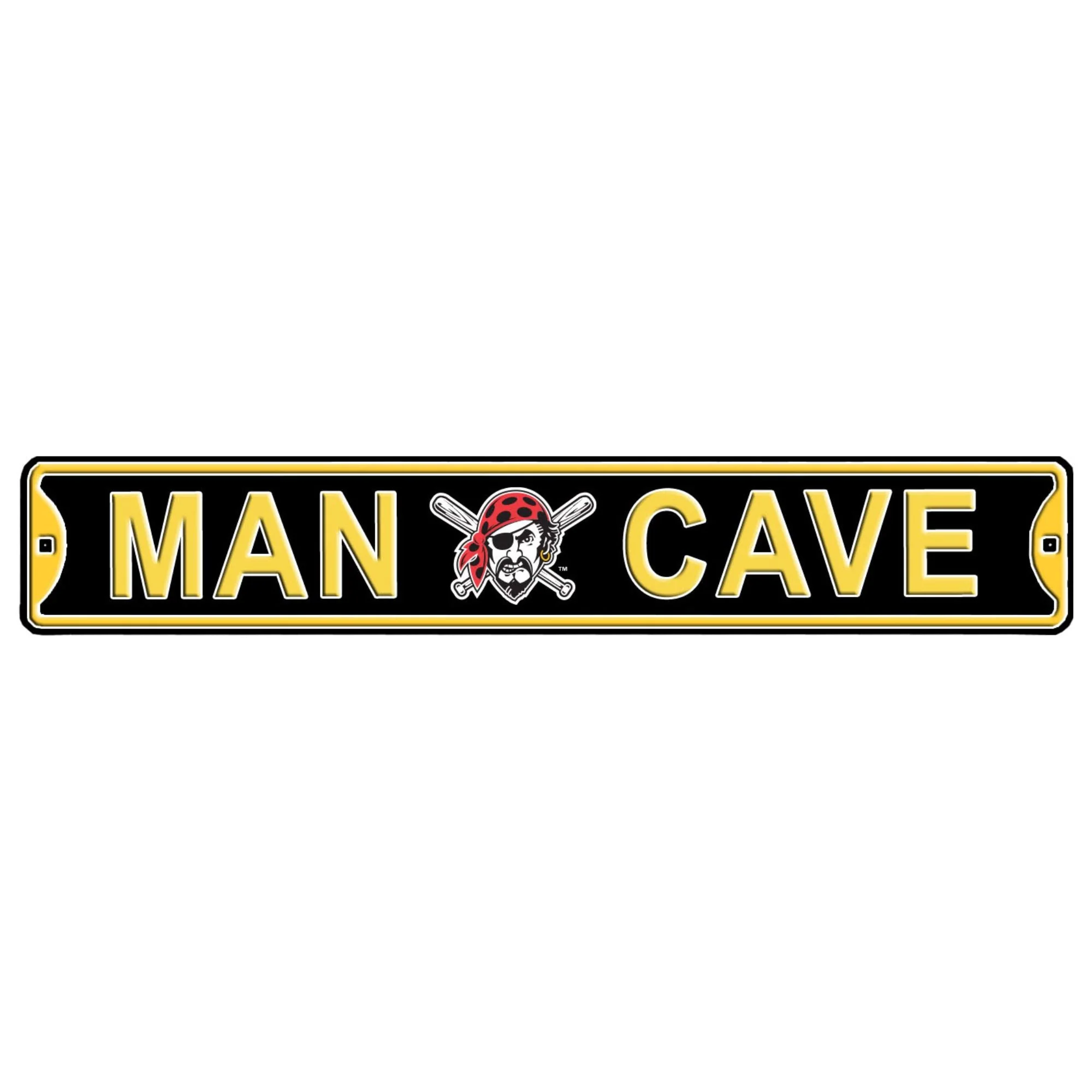 Pittsburgh Pirates- MAN CAVE - Embossed Steel Street Sign