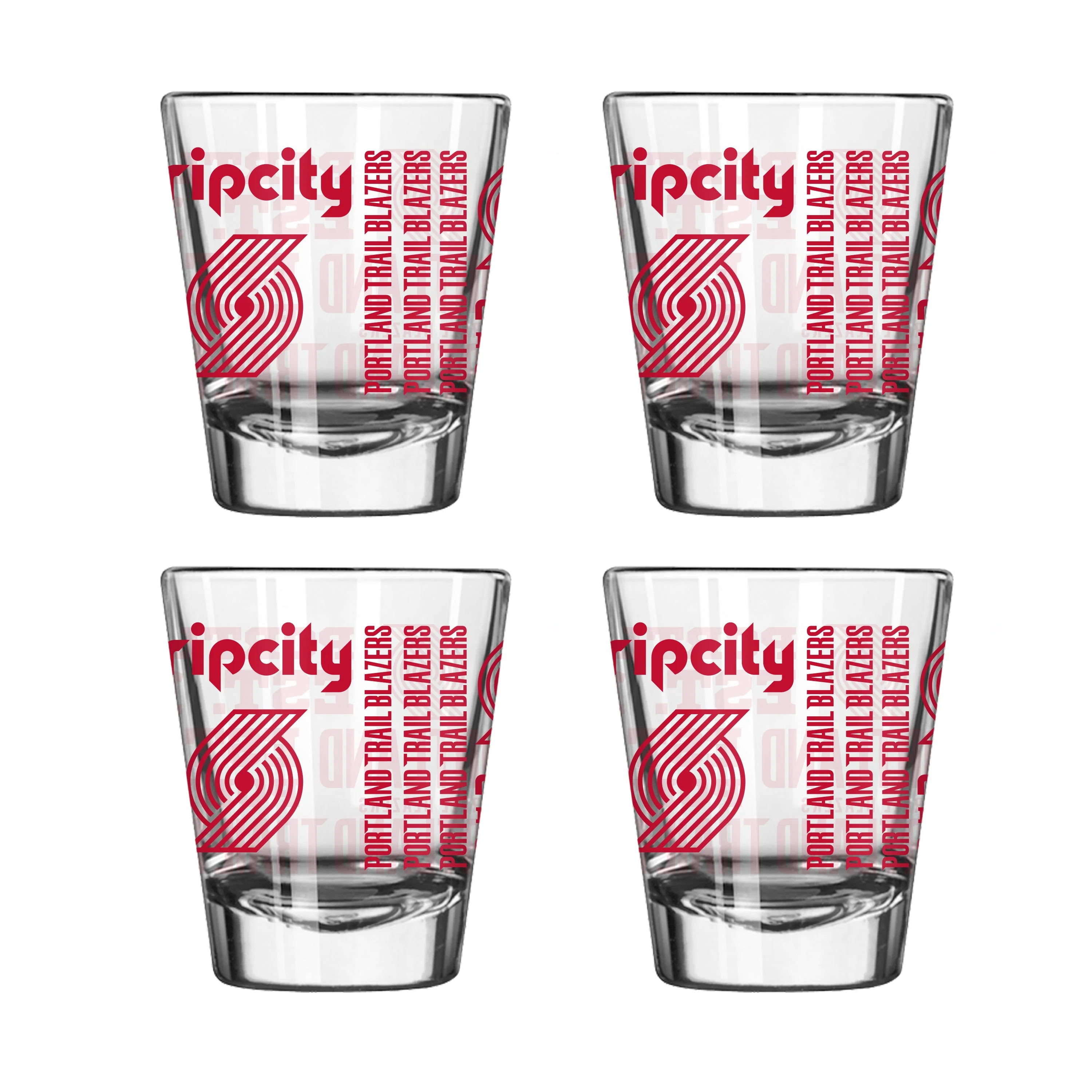 Portland Trail Blazers 4pk Spirit 2oz Shot Glass