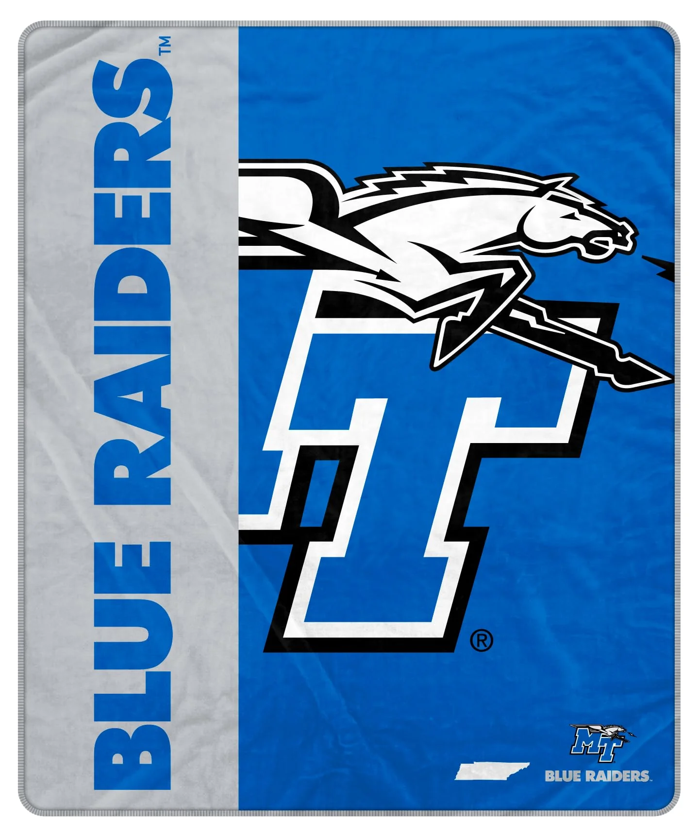 Proformance Home NCAA Middle Tennessee State Blue Raiders Endzone Ultra Soft Tailgate Throw