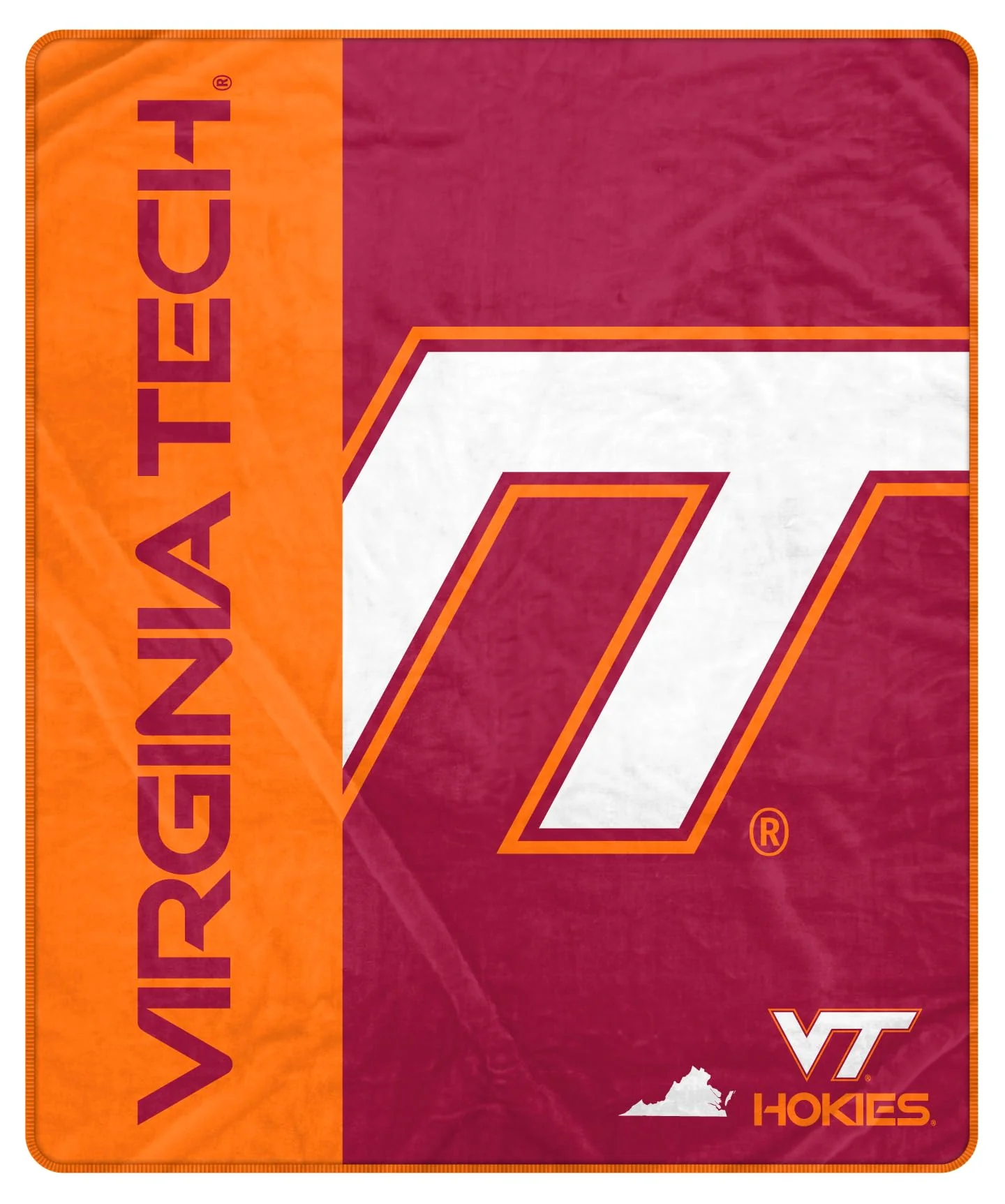 Proformance Home NCAA Virginia Tech Hokies Endzone Ultra Soft Tailgate Throw