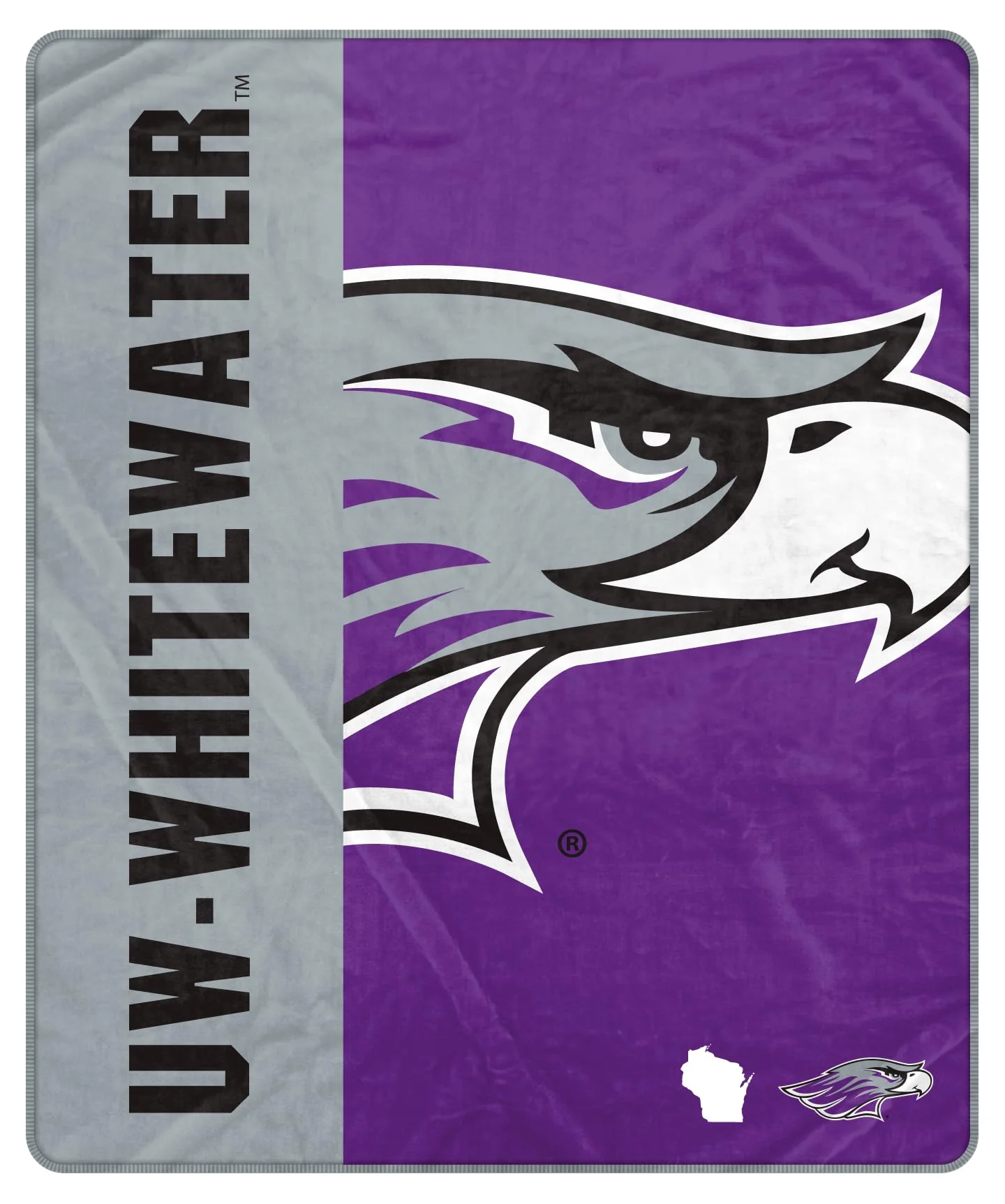 Proformance Home NCAA Wisconsin Whitewater Warhawks Endzone Ultra Soft Tailgate Throw