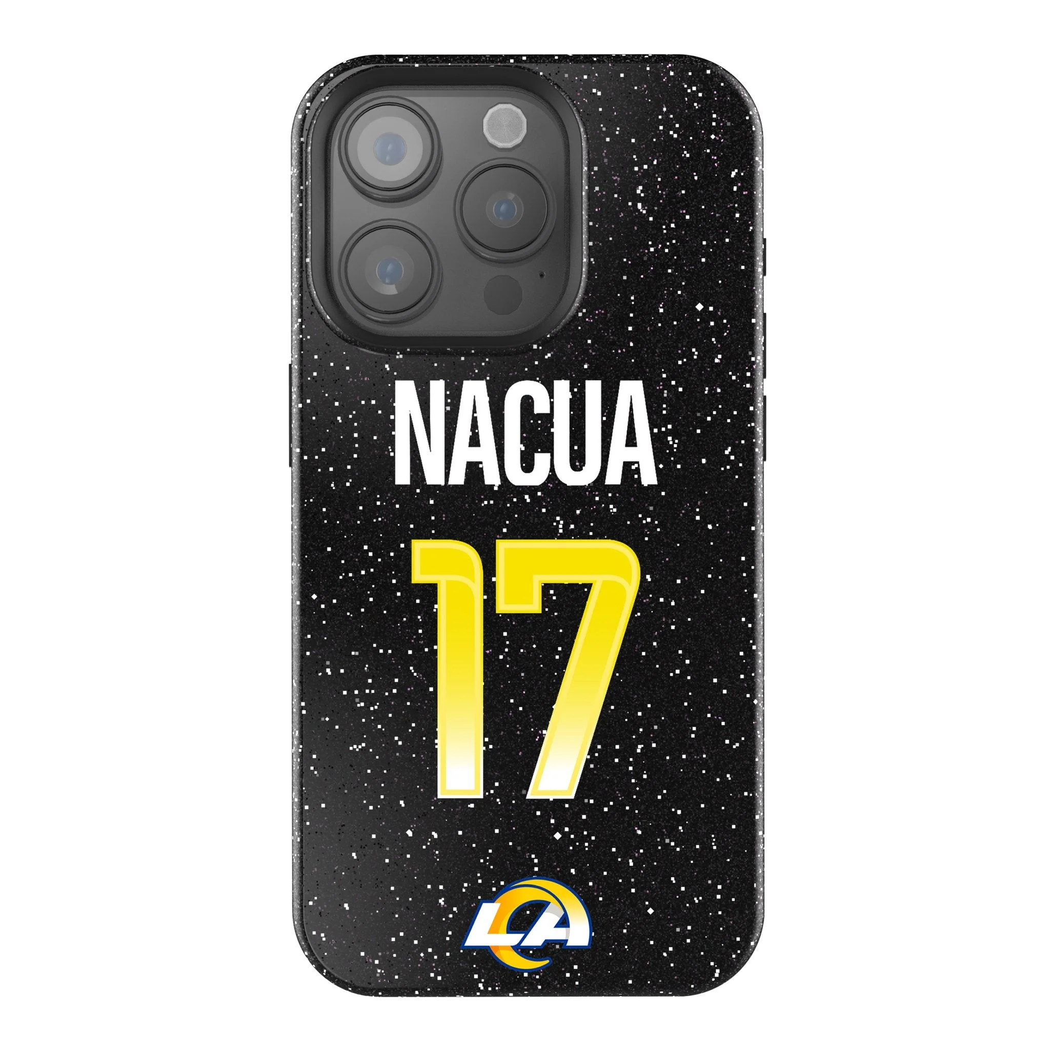 Puka Nacua Los Angeles Rams 17 Game Tactic Bling Phone Case for Apple iPhone