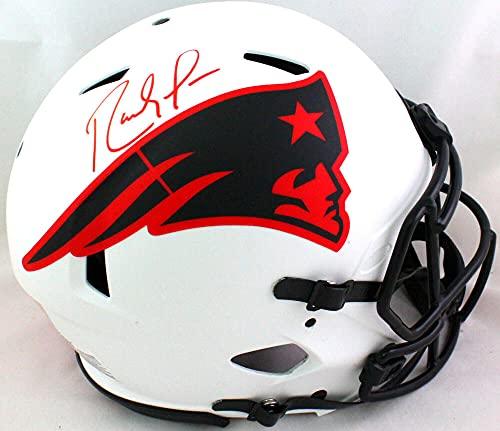 Randy Moss Autographed Patriots Lunar Speed Authentic F/S Helmet- Beckett W Red