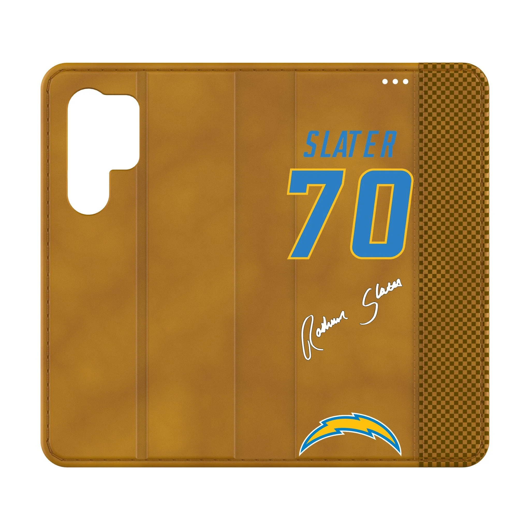 RaShawn Slater Los Angeles Chargers 70 Game Tactic Folio Phone Case for Samsung Galaxy