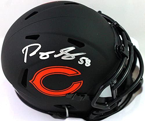 Roquan Smith Autographed Chicago Bears Eclipse Speed Mini Helmet- Beckett WSil