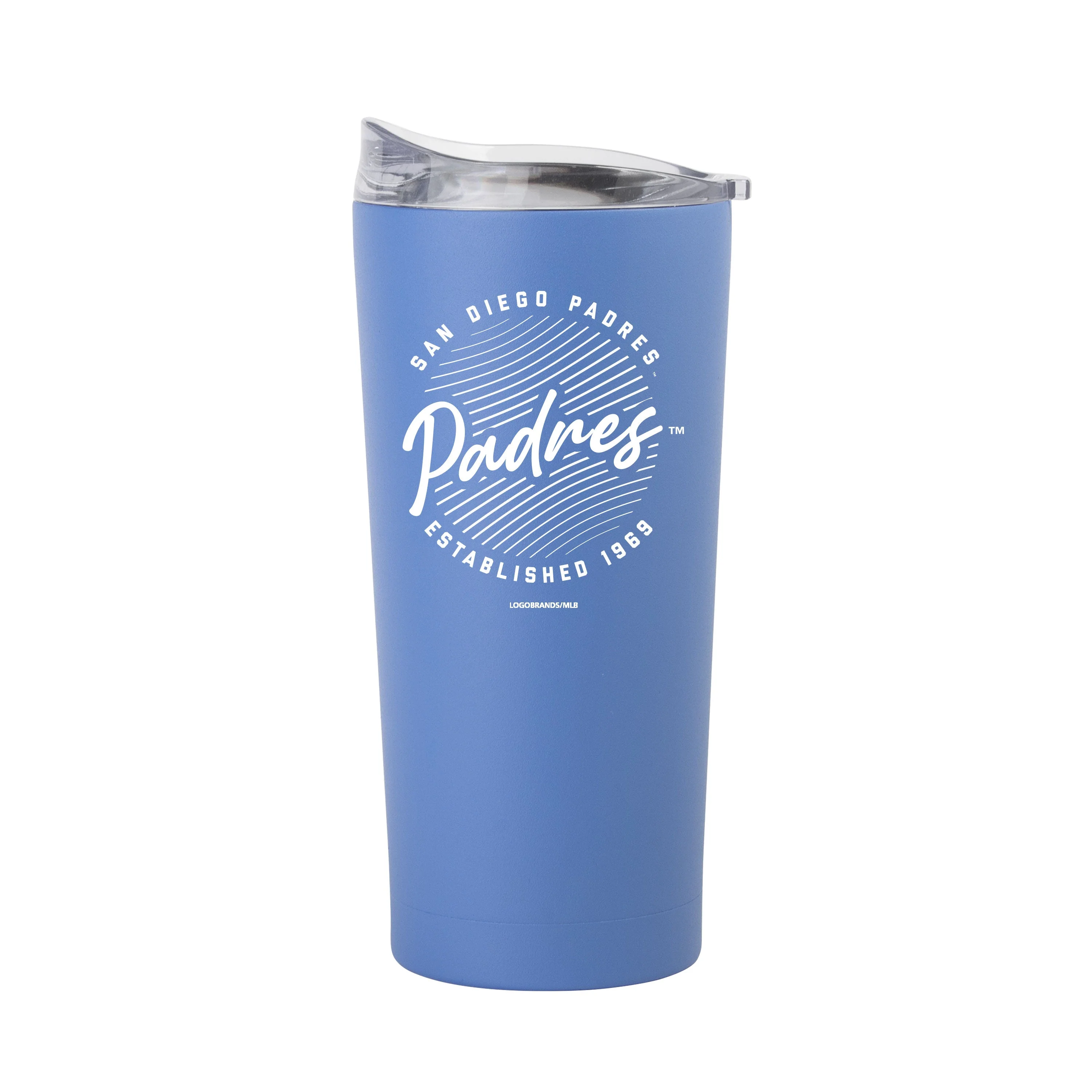 SD Padres 20oz Retro Script Arctic Powder Coat Tumbler