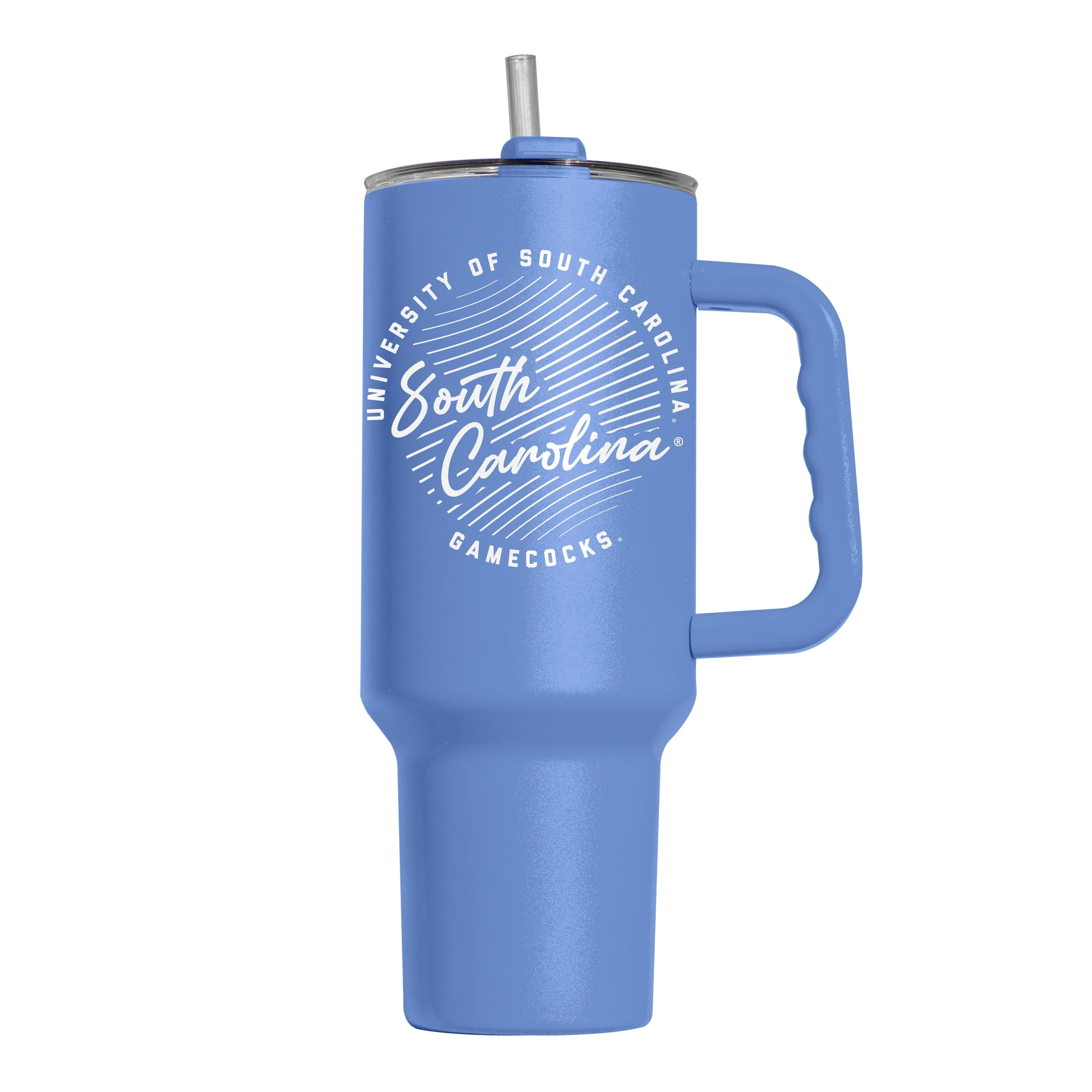 South Carolina 40oz Retro Script Arctic Powder Coat Tumbler
