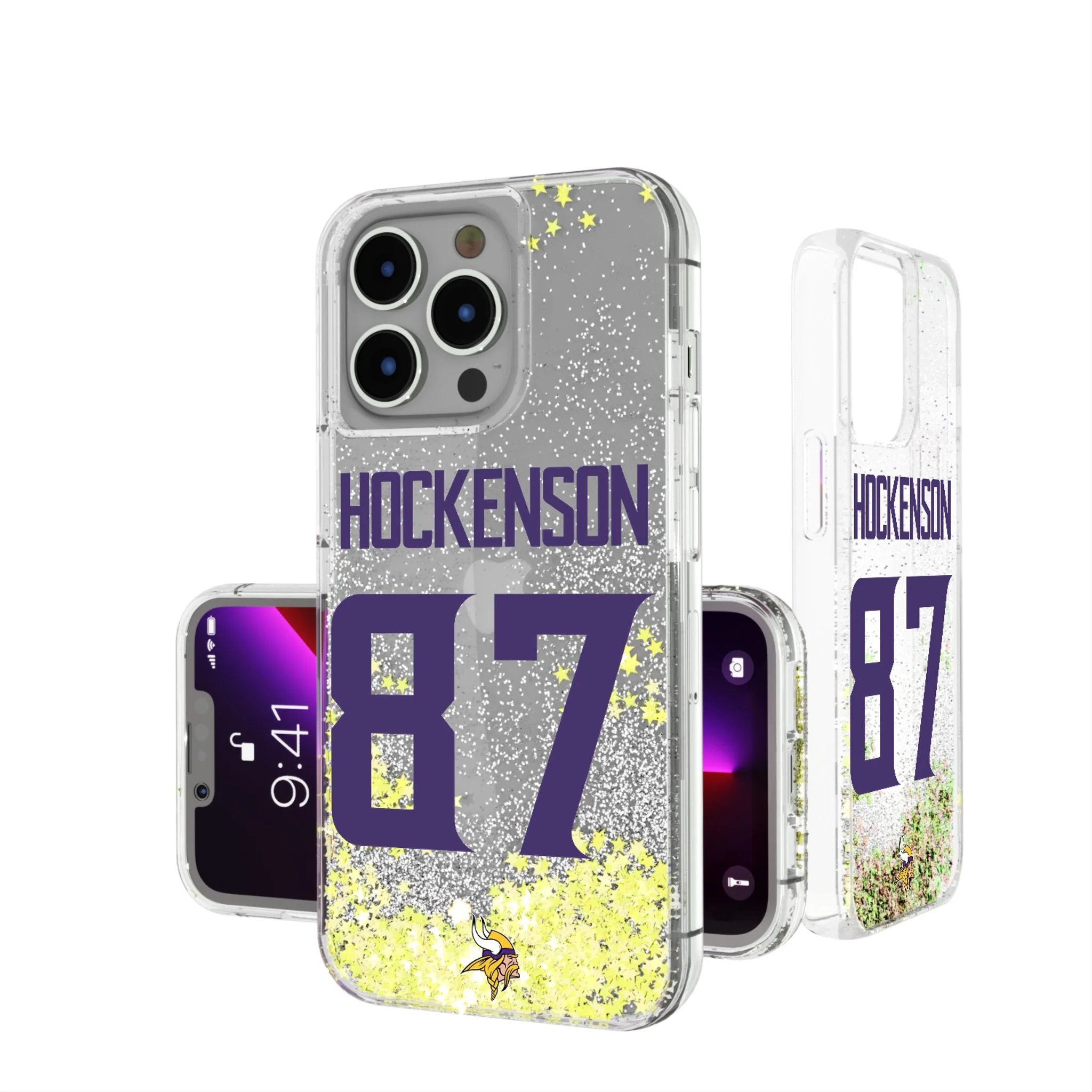 T.J. Hockenson Minnesota Vikings 87 Ready Glitter Phone Case
