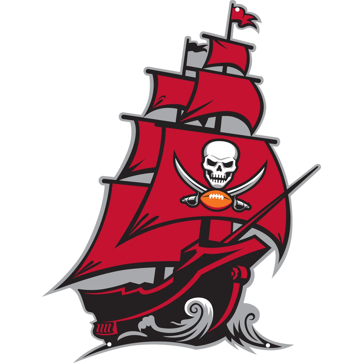 Tampa Bay Buccaneers - Pirate Ship 24" Statement Size Steel Laser Cut Sign