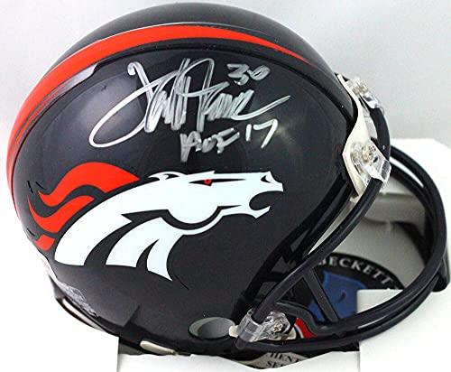 Terrell Davis Autographed Denver Broncos Mini Helmet W/HOF- Beckett W Silver