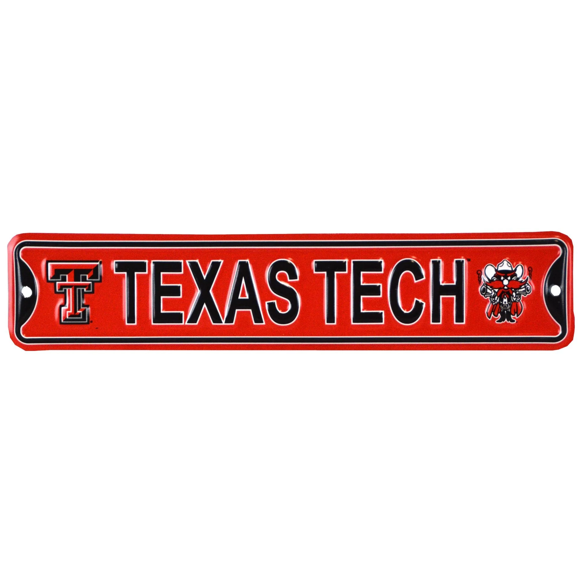 Texas Tech Red Raiders - Steel Embossed NCAA Mini Street Sign