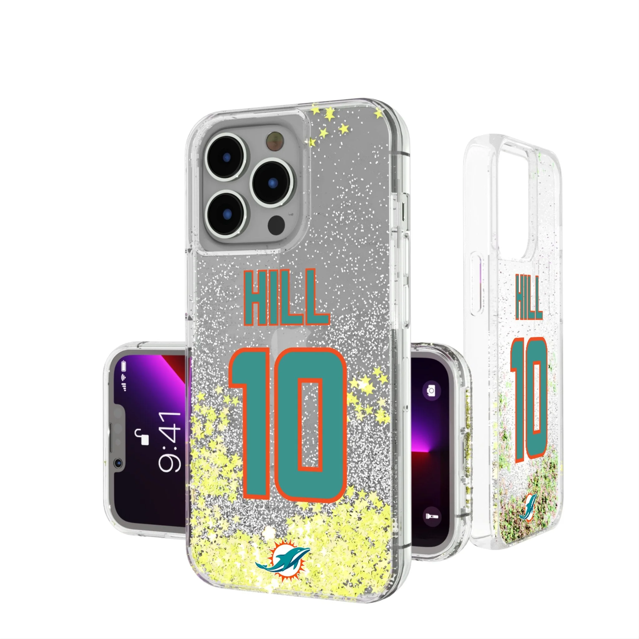 Tyreek Hill Miami Dolphins 10 Ready Glitter Phone Case