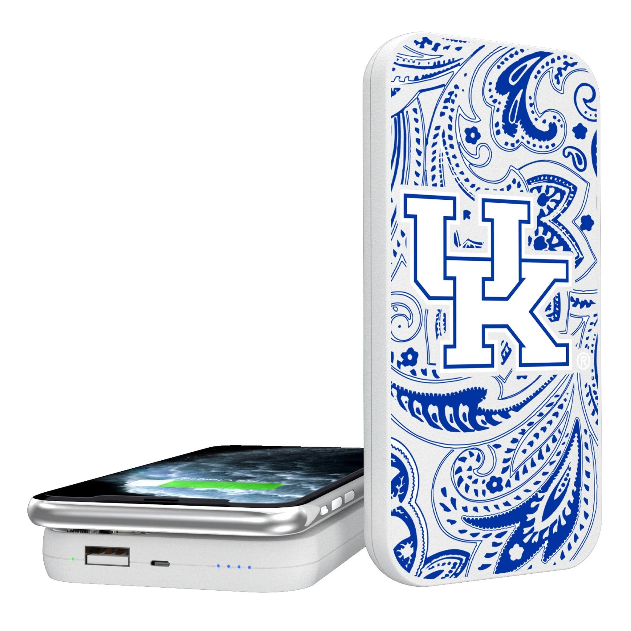 University of Kentucky Wildcats Paisley 5000mAh Portable Wireless Charger
