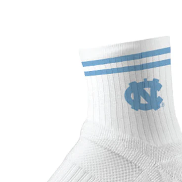 University of North Carolina | Half Calf Knit  - White Socks