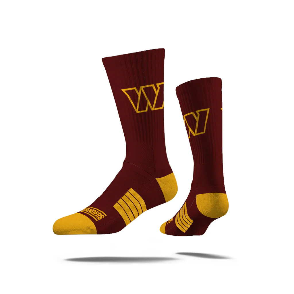Washington Commanders Premier Knit Crew Primary Logo Team Color Socks