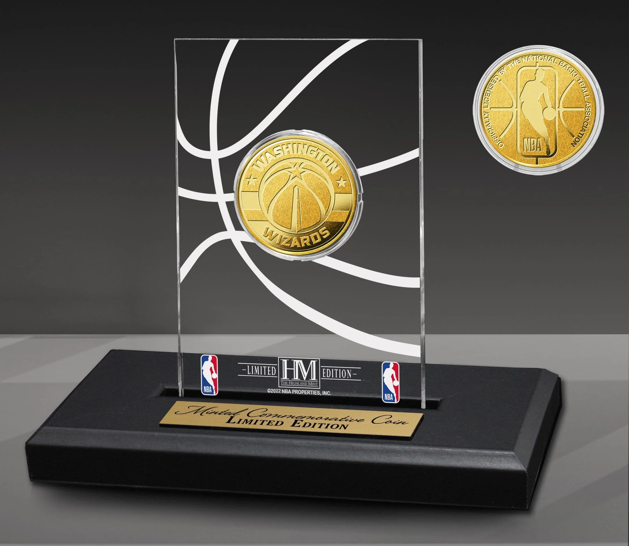 Washington Wizards Gold Coin Acrylic Desk Top