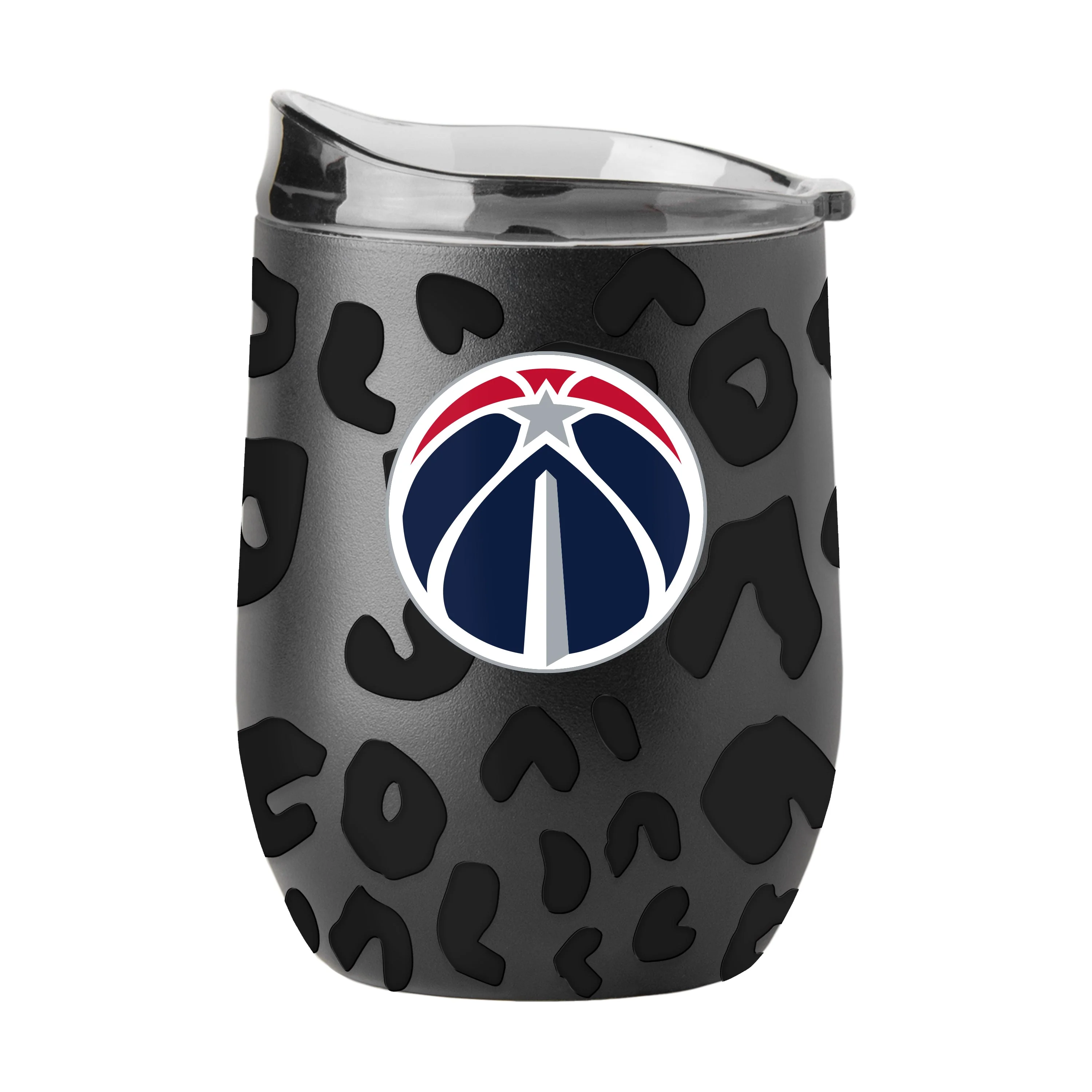 Washington Wizards Leopard 16oz Black Powdercoat Curved Beverage