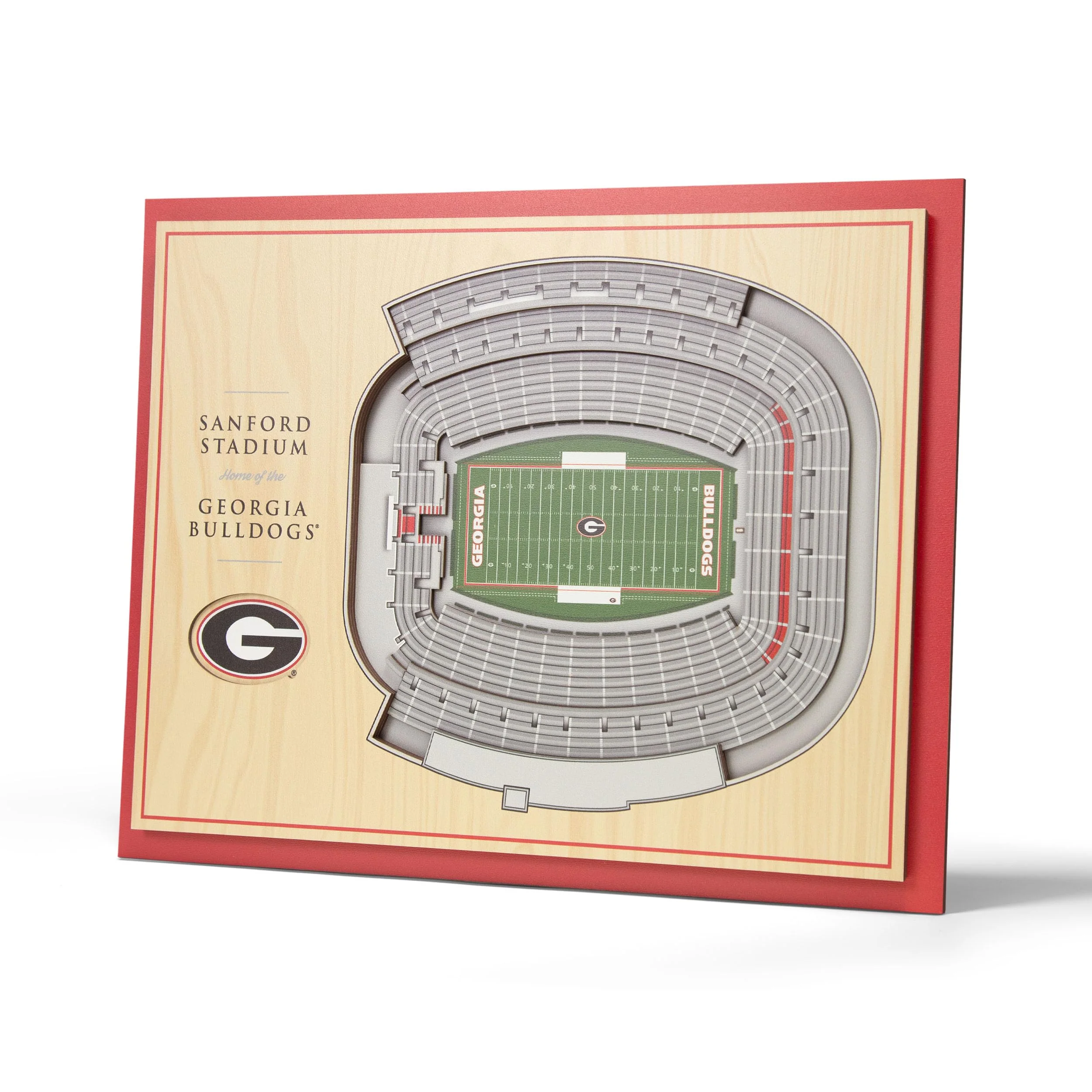 YouTheFan NCAA Georgia Bulldogs 5-Layer StadiumView 3D Wall Art