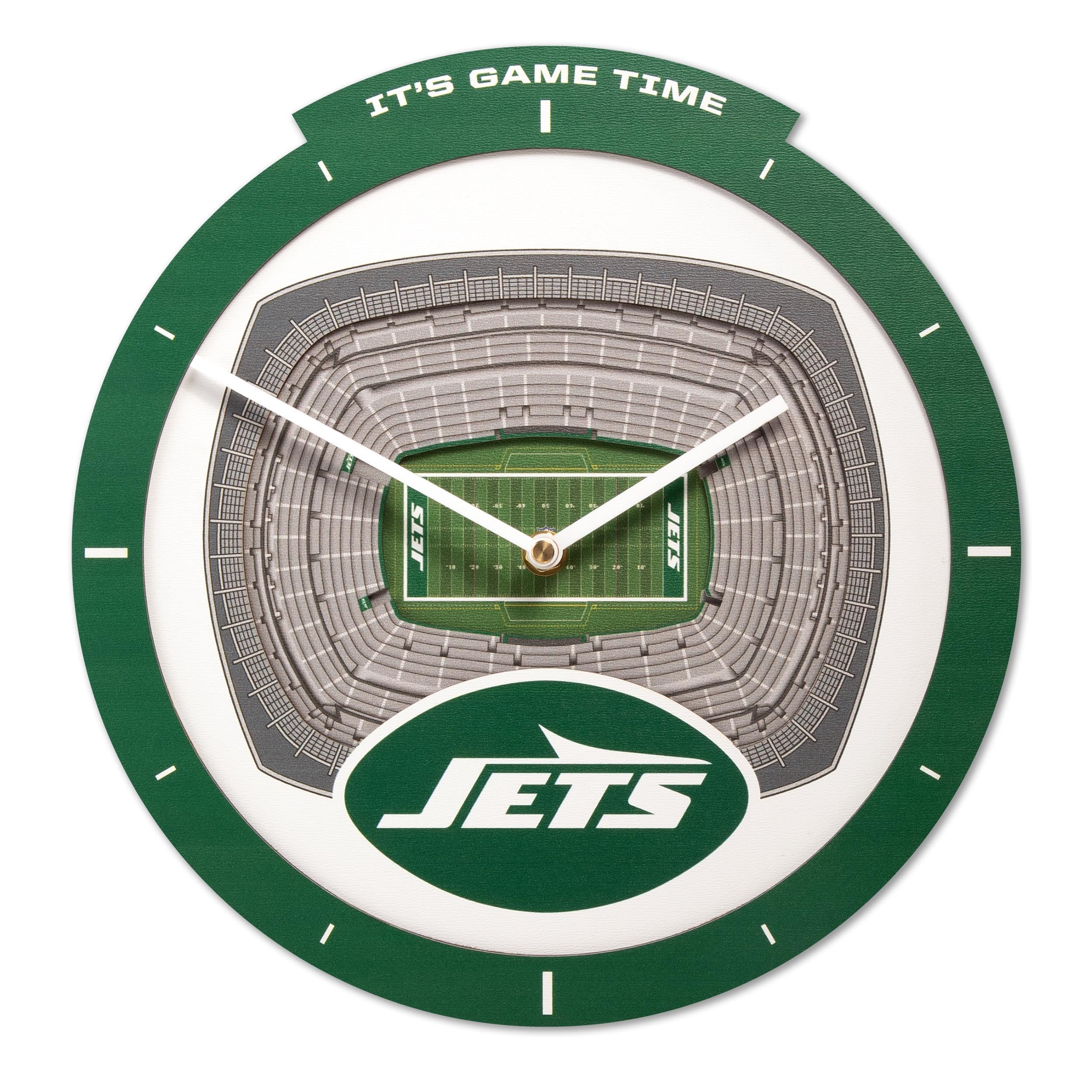 YouTheFan NFL New York Jets 3D StadiumView Clock