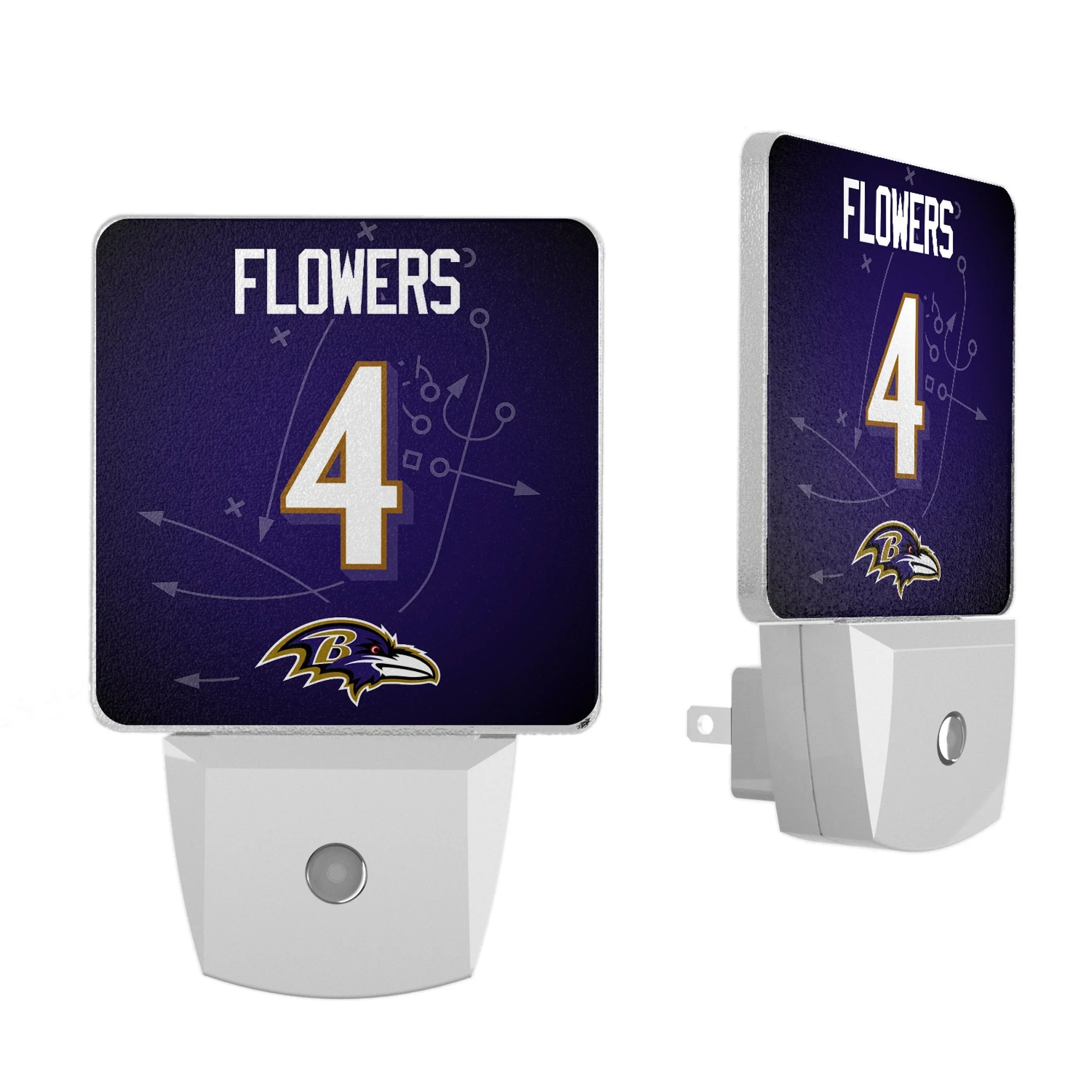 Zay Flowers Baltimore Ravens 4 Ready Night Light 2-Pack